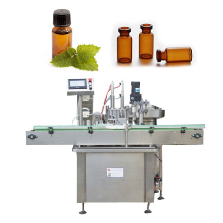 máy dán nhãn chai tự động tinh dầu máy đóng nắp và dán nhãn chai thủy tinh